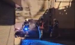 Tek katlı iş yeri alev alev yandı