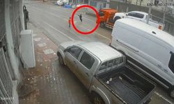 Çocuk son anda kurtuldu, o anlar kamerada