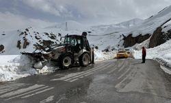 Hakkari'de kayak merkezi yoluna düşen çığ temizlendi