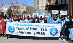 Hakkari’de Türk Eğitim-Sen’den Siverek saldırısına tepki