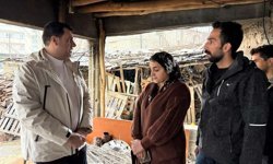 Başkan Şakar mağdur aileyi yalnız bırakmadı