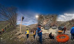 Hakkari'deki heyelan Türk Telekom ekiplerini yıldırmadı