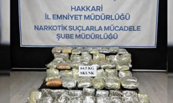 Hakkari’de 64,5 kilogram uyuşturucu ele geçirildi