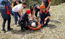 Uçuruma düşen kişi ekiplerce kurtarıldı