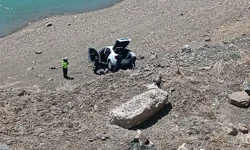 Zernek Barajı’na uçan araç son anda durdu