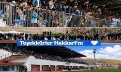 Hakkarigücüspor’dan tribünlere teşekkür