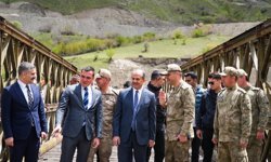 Vali Taşyapan, panel köprü çalışmalarını yerinde inceledi