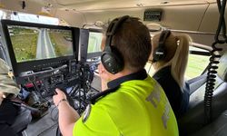 Bayram öncesi helikopter destekli trafik denetimi