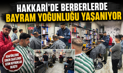 Hakkari'de Berberlerde bayram yoğunluğu yaşanıyor
