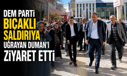 DEM Parti bıçaklı saldırıya uğrayan Duman'ı ziyaret etti