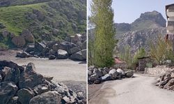 Hakkari'nin Bağlar Mahallesinde yol çöktü