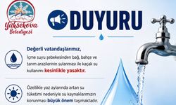 Yüksekova Belediyesi’nden su kullanımı uyarısı
