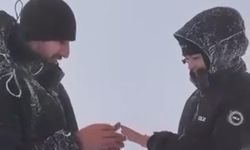 Ağrı Dağı zirvesinde evlilik teklifi