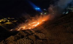 Hakkari'de boş arazide çıkan anız yangını korkuttu