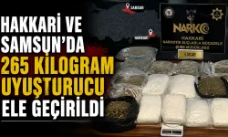 Hakkari ve Samsun'da 265 kilo yasaklı madde ele geçirildi