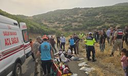 Minibüs şarampole devrildi: 10 yaralı