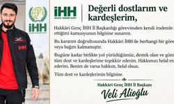 Hakkari Genç İHH İl Başkanı Veli Alioğlu görevinden istifa etti