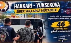 Hakkari'de 46 kişiye bahis gözaltısı