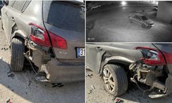 Hakkari’de park halindeki araca böyle çaptı!