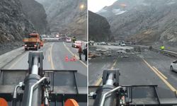 Hakkari Van yoluna kaya indi: Yol trafiğe kapandı