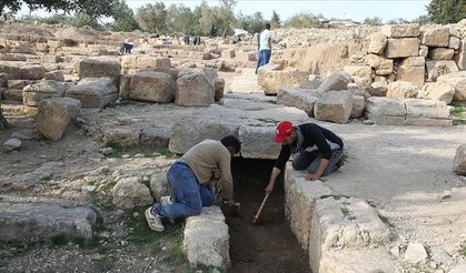 Kazılarda 1500 yıllık içme suyu kanalı bulundu