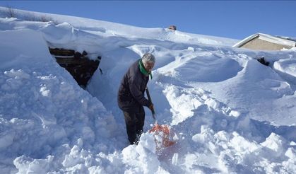 Muş’ta karla kaplı köyde yaşam mücadelesi