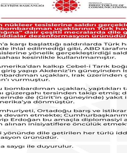 DMM 'Amerikan uçakları Türk hava sahasını kullandı' iddiasını yalanladı