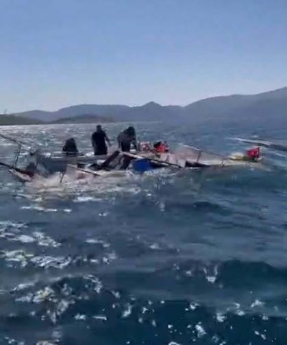 Balıkçı teknesi yarı batık bulundu; 7 kişi kurtarıldı