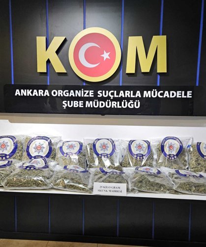 25 kilo skunk ele geçirildi; 2 gözaltı