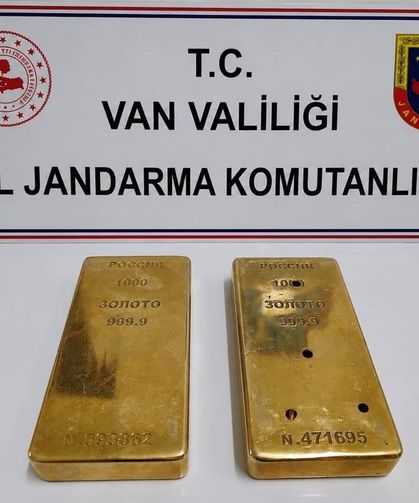 Van'da 2 kilogram külçe altın ele geçirildi