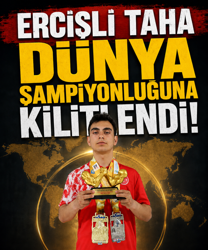 Ercişli Taha dünya şampiyonluğuna kilitlendi