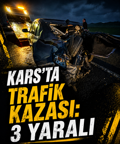 Kars’ta trafik kazası: 3 yaralı