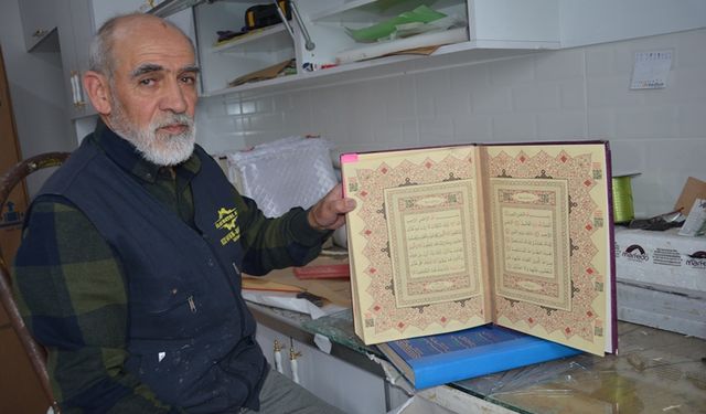 Bitlisli hayırsever yıpranan Kur'an-ı Kerimleri onarıyor
