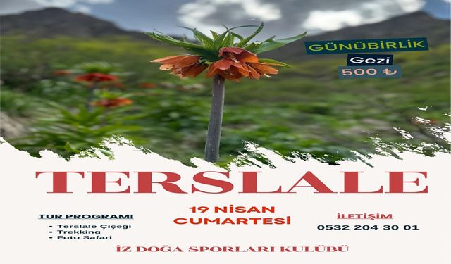 Hakkari'de ilk Ters Lale gezisi İz Doğa Spor Kulübünden