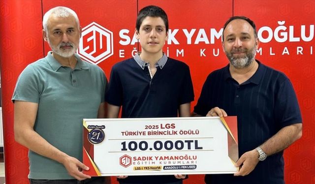 LGS birincisi para ödülünü vakfa bağışladı