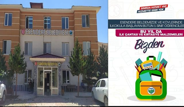 Esendere Belediyesi’nden kırtasiye desteği
