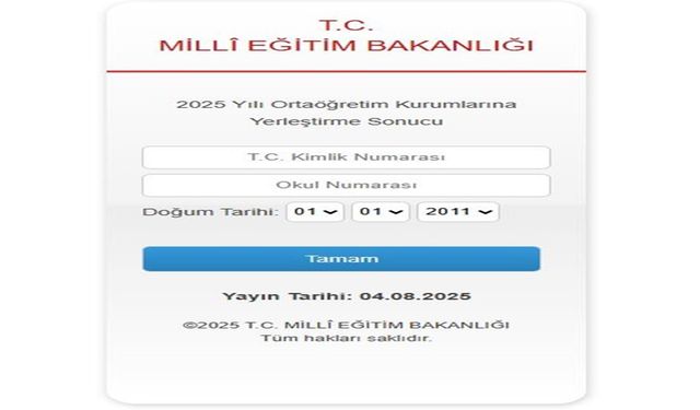 2025 LGS sonuçları açıklandı