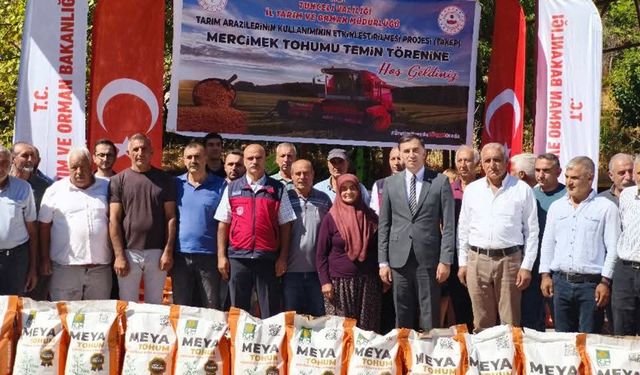 Tunceli'de çiftçilere mercimek tohumu dağıtıldı