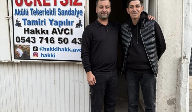 Engelli araçlarını ücretsiz onaran ustaya iş yeri desteği