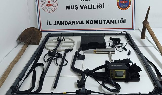 Muş’ta yasa dışı kazıya geçit yok: 4 Kişiye suçüstü