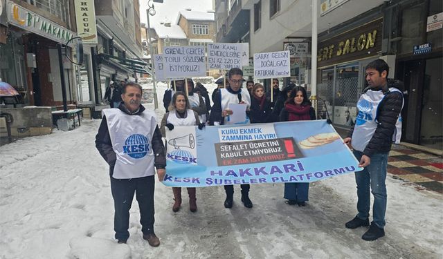 Hakkari KESK'ten iş bırakma eylemi