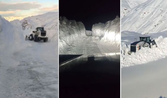 Hakkari'de 2 hafta kapalı olan yol 20 saatte açıldı