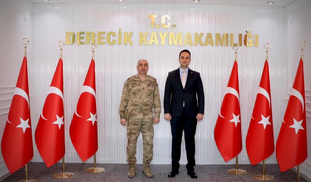 Kaymakam Demirci, İl Jandarma Komutanı Öz’ü ağırladı