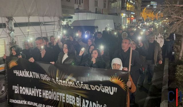 Hakkari'de '15 Şubat' yürüyüşü düzenlendi