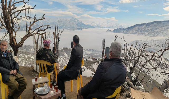 Hakkari Derecik'te sis etkili oldu