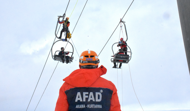 Abalı Kayak Merkezi’nde 150 kişilik çığ tatbikatı