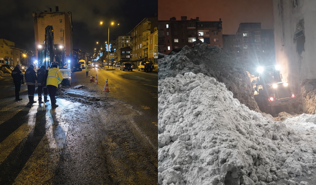 Hakkari’de karla mücadele aralıksız sürüyor