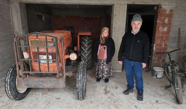 Köyde kullandığı traktörüne otoyolda ceza kesildi