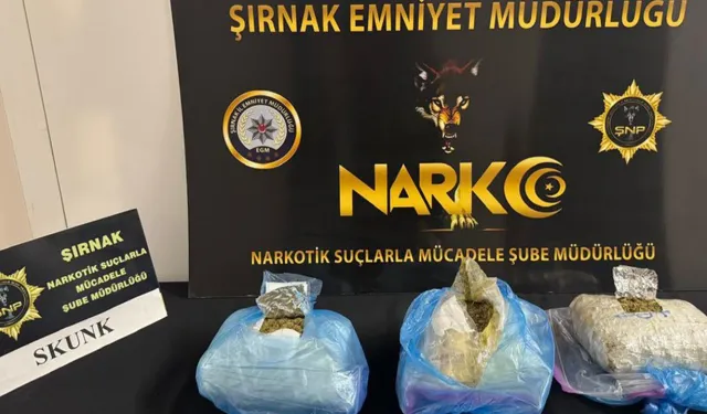 Şırnak’ta 1 kilo 431 gram skunk ele geçirildi
