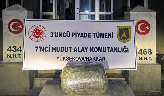 Hakkari sınırında yasaklı madde ele geçirildi
